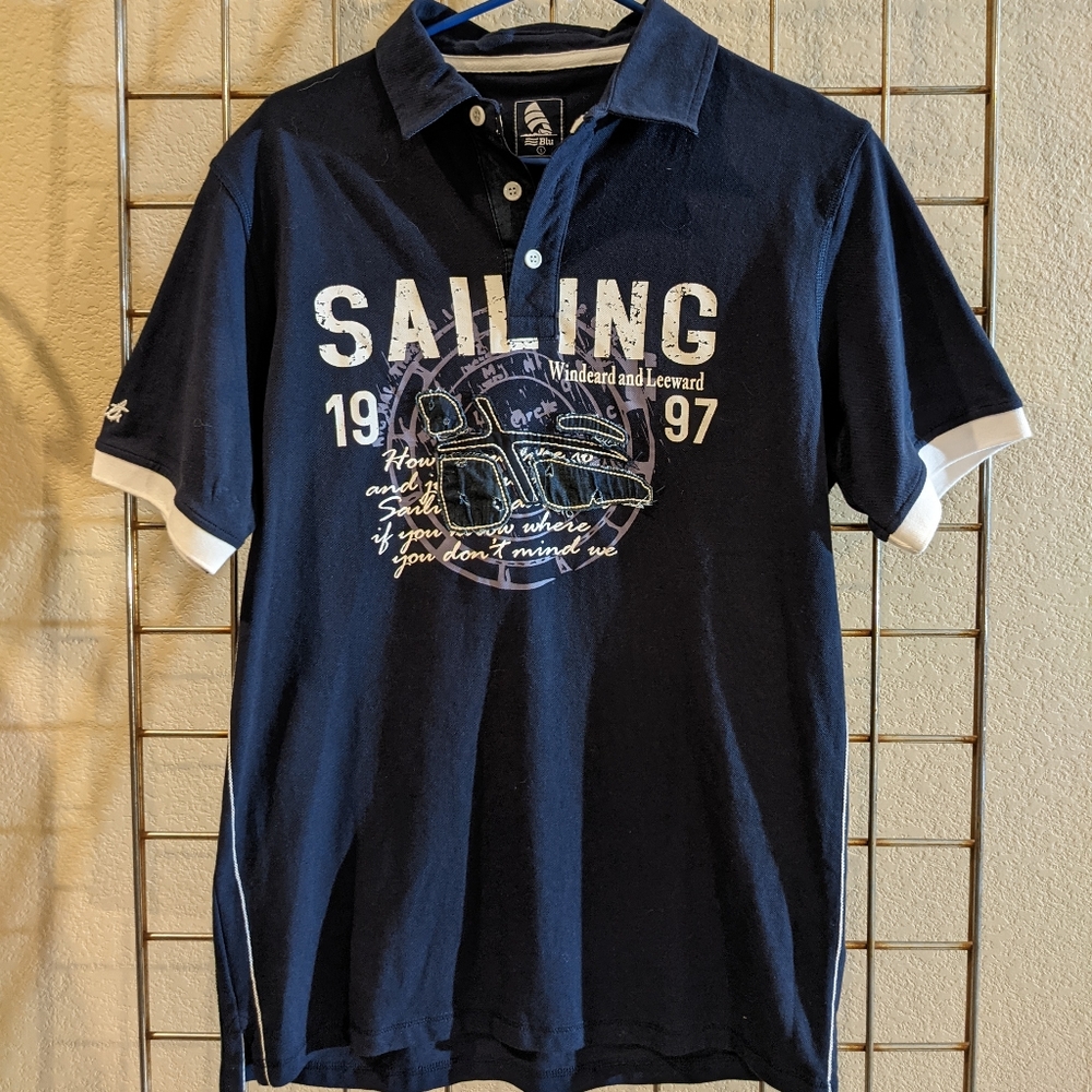 Sailing polo shirt by Blu.  Size:. Large